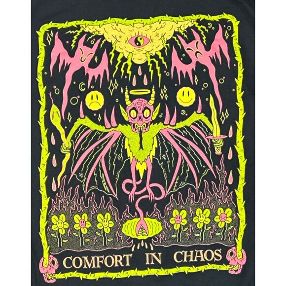(5 for $25) Comfort in Chaos Long Sleeve T Shirt in Black Size Small - Picture 5 of 5